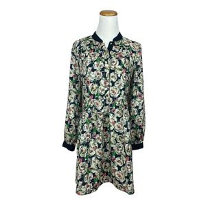 Juicy Couture Long sleeve Navy Floral baby doll dress Size 4